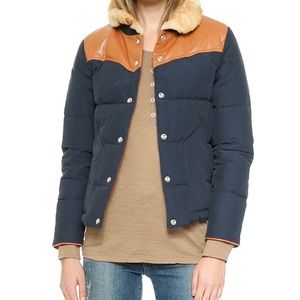 Trailwear Penfield Vintage Western Down Jacket Shearling Collar Size M